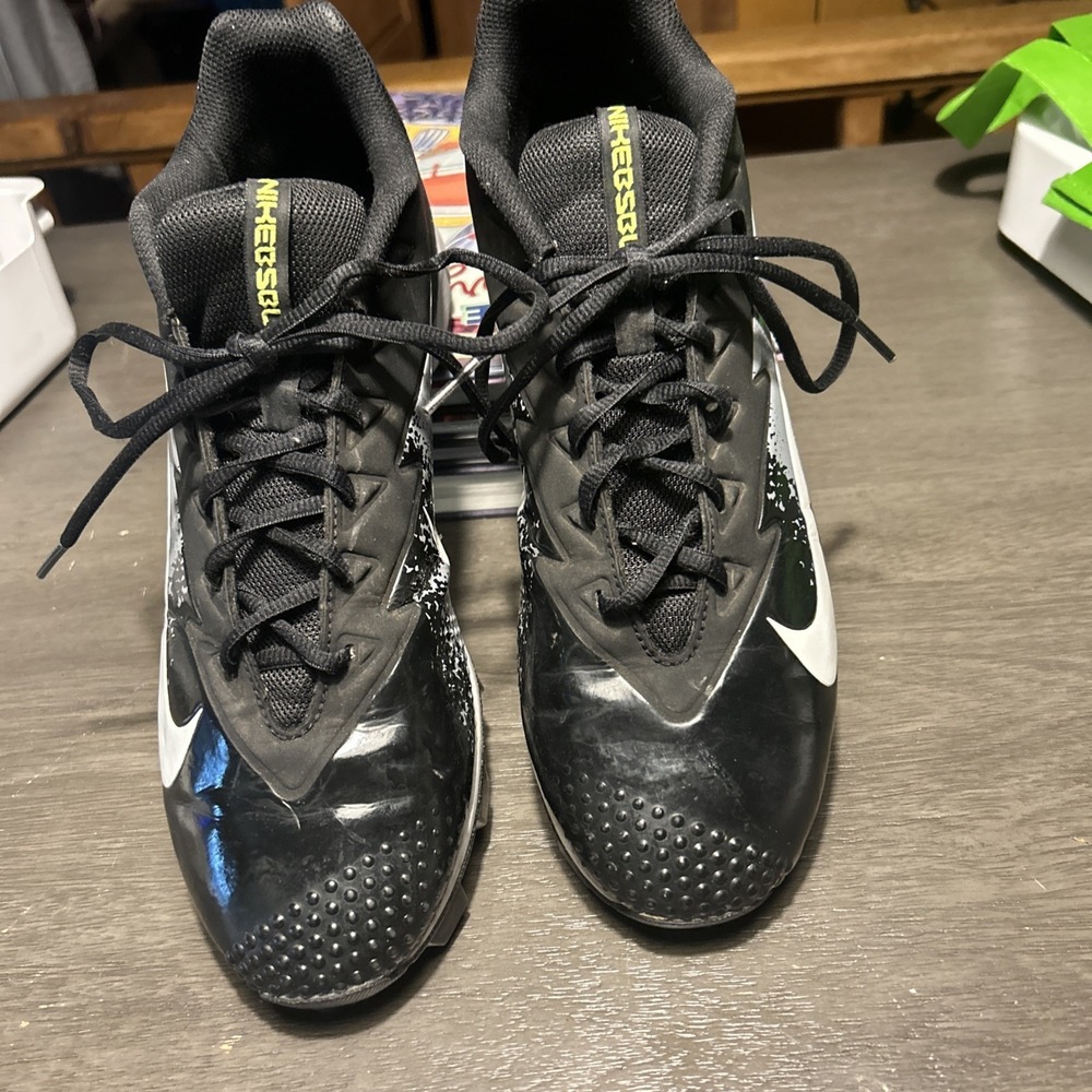 Nike Vapor Men's Size 12 Baseball Cleats Very Clean Gray And Black